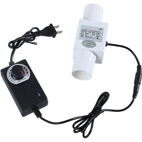 Ventilador de conducto en línea de 12 V con controlador de velocidad variable, adecuado para calefacción, refrigeración y presurización del aire: perfecto. (1/5)