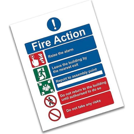 Panneau d'évacuation incendie efficace pour les gestionnaires d'immeubles - Couleur vive (1/4)