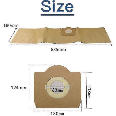 Bolsas para aspiradora Karcher Wd3, juego de 5 bolsas rectas para aspiradora Karcher Wd3, Wd 3 Premium, Wd3200, Wd3500p, A2204, A2534, Se4001() (1/4)