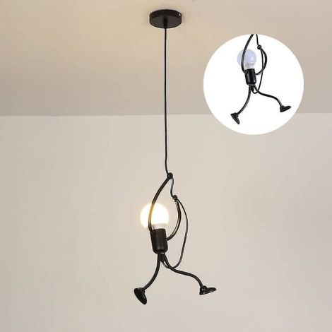 Suspension en fer forgé, lustre créatif, plafonnier pour chambre d'enfant, chambre à coucher, salon, entrée, cuisine - Style moderne - Ampoule non incluse