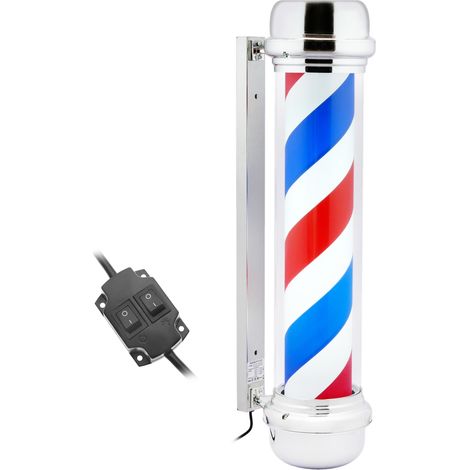PrimeMatik - Poteau de barbier lumineuse et pivotante pour coiffeurs 230 x 955 mm (1/5)