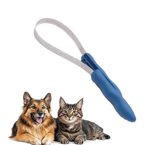 Brosse de démêlage double face en acier inoxydable pour chiens, brosse à lécher pour l'entretien du pelage et le toilettage des animaux de compagnie. (1/5)