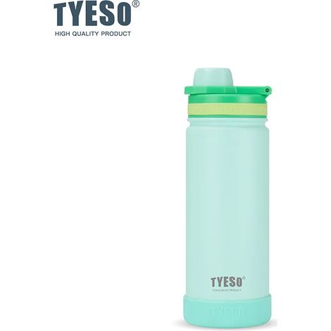 (Vert, 600 ml) Bouteille d'eau de sport portable pour enfants avec manchon en silicone antidérapant, étanche. (1/3)