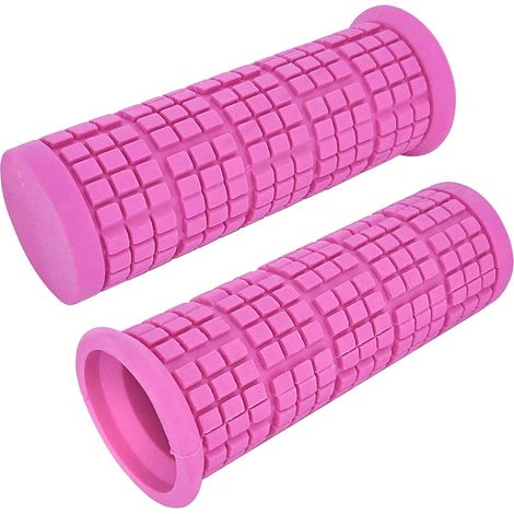 Paire de poignée vélo antidérapante diamètre 22mm longeur 110mm universelle application multiple brouette diable, rose