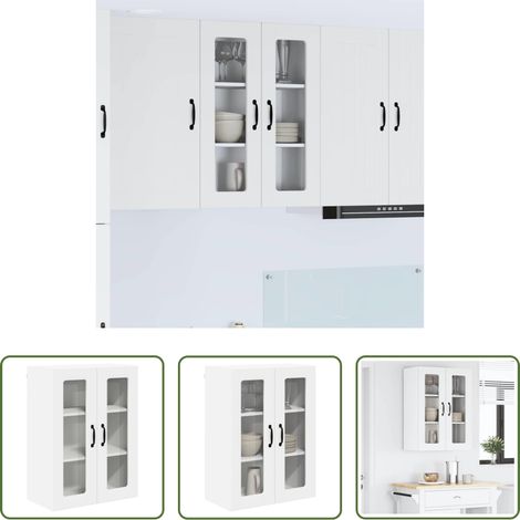 Küchenschrank Weiß - Küchenschrank Weiß 60 x 31 x 80 cm Holzwerkstoff (1/5)