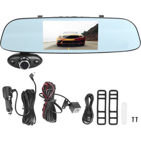 Rétroviseur HD 1080P avec caméra DVD enregistreur de conduite, objectif grand angle 170°, moniteur de circulation pour voiture (1/5)