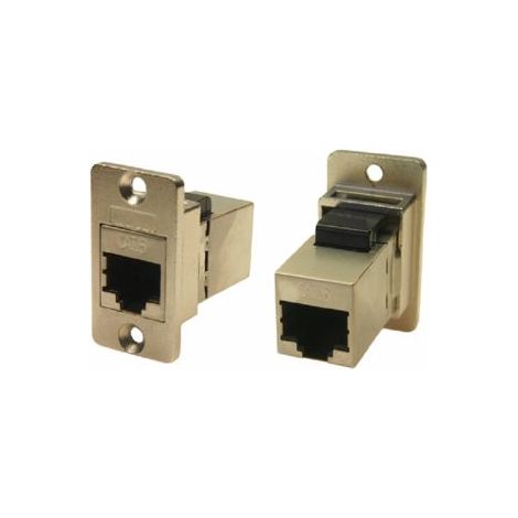 Connecteur Ethernet traversant RJ45 Femelle cat. 6 RS PRO Blindé ( Prix pour 1 )