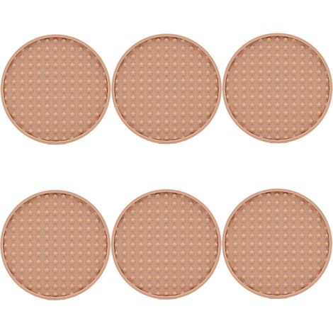 Sous-verre - En Silicone Noir - Résistant À La Glisse - Lavable Au Lave-Vaisselle - Pour Table En Bois Verre Granit - Lot De 6 (1/5)
