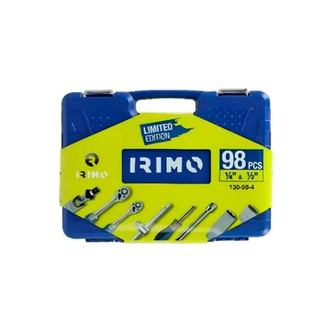 Set di bussole da 98 pezzi 1/4" e 1/2" Irimo