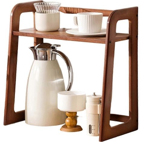 Doppellagiger Tischbecherhalter für Kaffee- und Teetassen, Aufbewahrung für Kaffeebesteck, Tischgeschenk B (1/5)