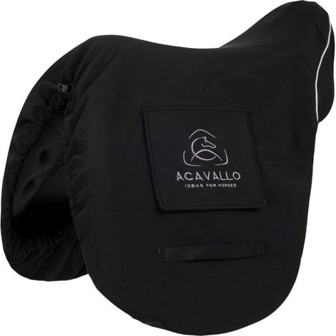 Nero - Coprisella pr selle da dressage in tessuto tecnico con morbido interno in pile
