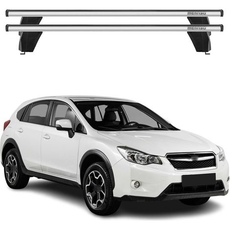 OMAC Dachträger Querträger Alu für Subaru XV I 2012-2017 – Abschließbar – T-Nut – City-Crash-getestet – Max. 75 kg Silber (1/5)