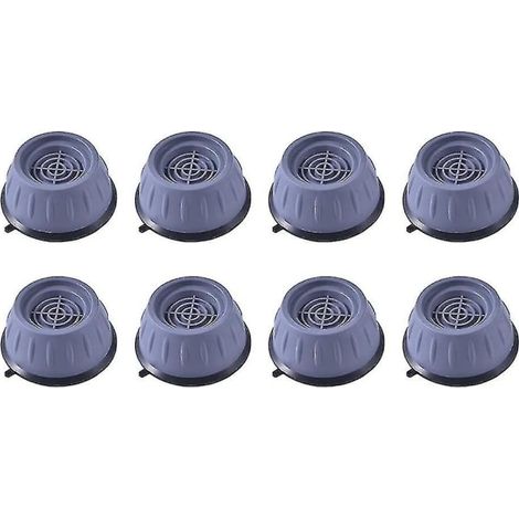 Pieds de machine à laver, tapis anti-vibrations, support stabilisateur pour une réduction accrue du bruit, pour sèche-linge et meubles (lot de 8).-AquaForge (1/5)