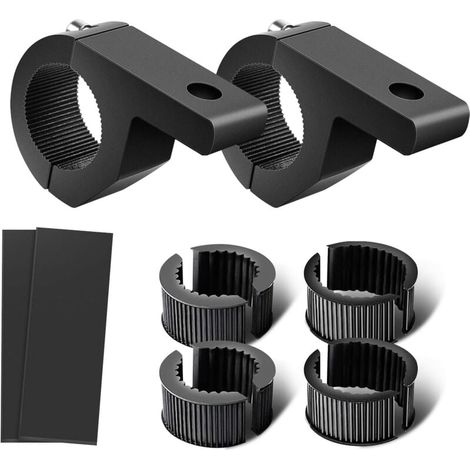 Support de lampe de travail 19-32mm, support de pince universel pour moto, 4x4, ATV, UTV, camion, bateau, galerie de toit (0.75 "-1.25") 2 pièces (1/5)