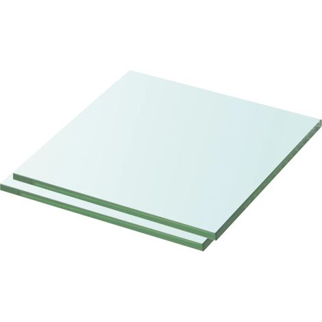 Panneaux d'étagère 2 pcs Verre Transparent 30x25 (1/3)