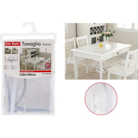 Tovaglia PVC Impermeabile Trasparente Rettangolare 120X140cm (1/2)