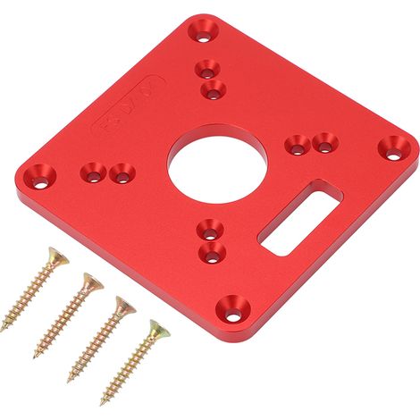 Plaque d'insertion aluminium universelle pour table de défonceuse, plateau rabattable pour établi et atelier de menuiserie. (1/5)