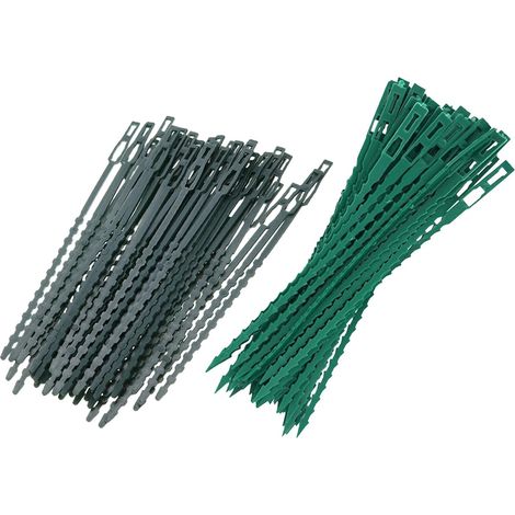 Amarras Verdes Para Plantas De Jardim, Amarras De Nylon Ajustáveis Com Travamento Automático. (1/5)