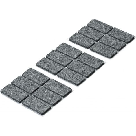 Hettich Parkettgleiter grau 40 x 20 x 3.0 mm - 18 Stück Filzgleiter