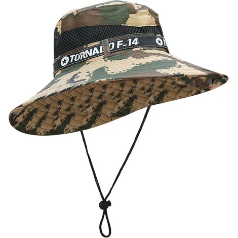 1 Chapeau bob, bord large, protection UV, cordon ajustable, pêche randonnée jardin plage