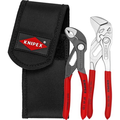 KNIPEX 00 20 72 V01 Mini-Zangenset in Werkzeuggürteltasche 1 x 86 03 150, 1 x 87 01 125 160 mm (1/3)
