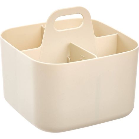 Organizer poly 16,5x16,5x15cm beige herausnehmbare fächer - 5five (1/4)