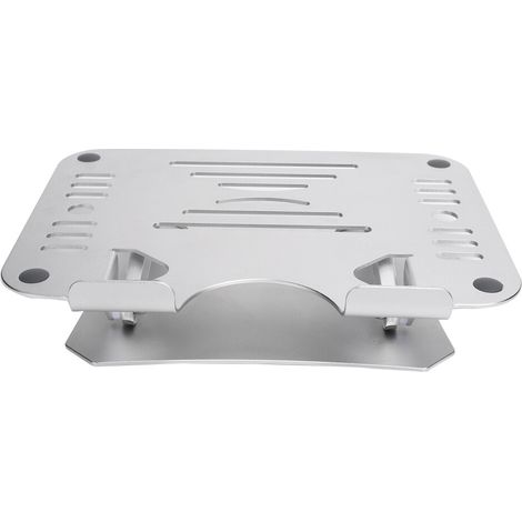 Soporte para portátil con base de refrigeración de aleación de aluminio, diseño plegable, compatible con ventiladores de refrigeración, soporte ergonómico de escritorio, visualización en tres ángulos,
