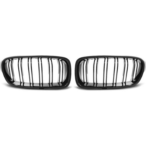 Grilles de calandre BMW serie 3 F30/F31 de 10/2011 a 2018 Noir brillant Double barre-27318098 (1/5)