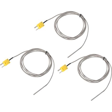 K Type Thermocouple avec Mini Connecteur Prise 0 à 600°C 3x40mm (1/5)