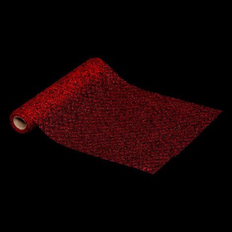 Chemin de Table Sequins "Colorama" 28x300cm Rouge