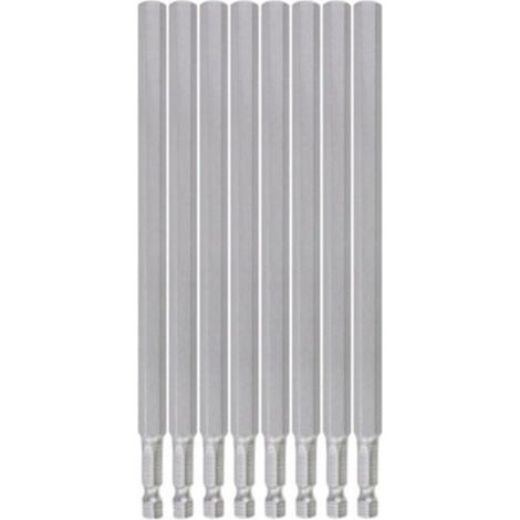8 Pièces Embout Tournevis Magnétiques,Extra Long 200mm Tamper Proof Tournevis en Acier S2,Tige Hexagonale de 1/4" pour Tournevis Électrique Manuel (1/4)
