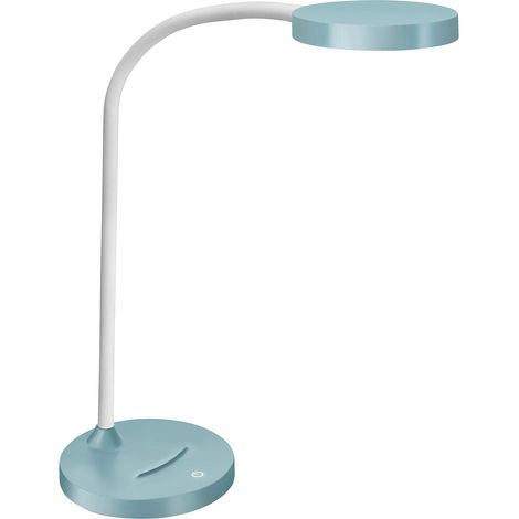 Lampe de Bureau LED FLEX Moderne à Intensité Variable, Interrupteur Tactile, Socle Porte Téléphone Incliné, Lampe sur Pied Vert D'eau (1/2)