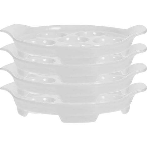 Assiettes perforées en céramique résistante en forme d'escargot, lot de 4 pièces CHABERLU (1/4)