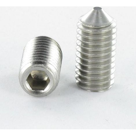 Vis métaux Sans tête six pans creux (sthc) Clé de 3 HC3 Inox A4 M6X12 Bout pointeau-10 pièces