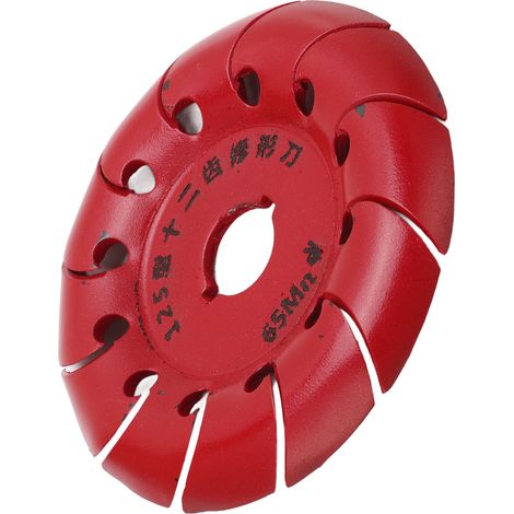 90 mm 12-Zahn-Winkelschleifscheibe, Holzbearbeitungs-Schleif- und Polierscheibe, Rot (1/5)
