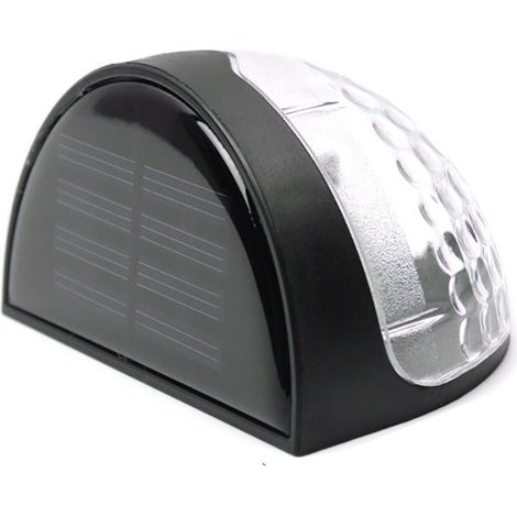 Lot de 4 appliques murales solaires à détecteur de mouvement, lampe ronde étanche d'extérieur. (1/5)