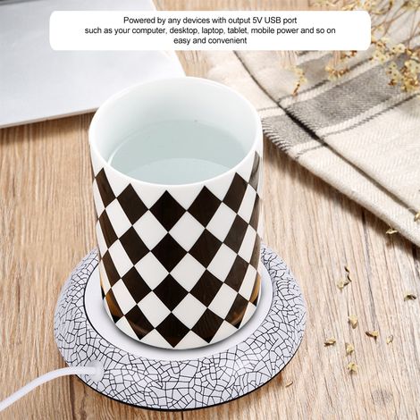Chauffe-tasse USB imitation bois - Gardez votre boisson chaude, partout