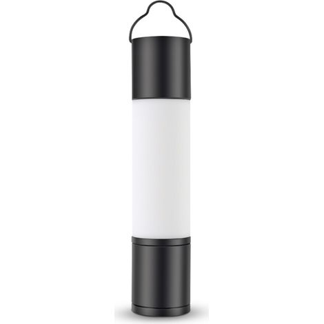 LED-Campinglampe, USB-aufladbare Taschenlampe, tragbare Hängeleuchte für Zelte – Schwarz