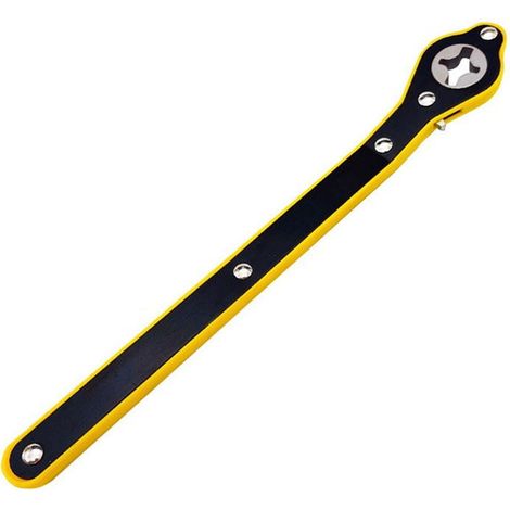 Clé à cliquet pour cric automobile - Acier à haut carbone - 34 cm - Pour changement de roue d'urgence sur voiture moto SUV - 1 pièce