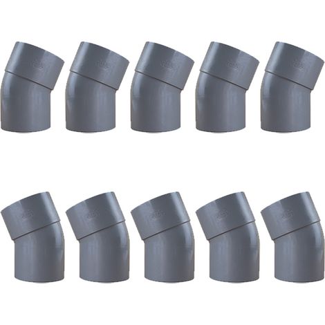 10 coudes PVC 22°30 Mâle Femelle Ø100 - First Plast (1/5)