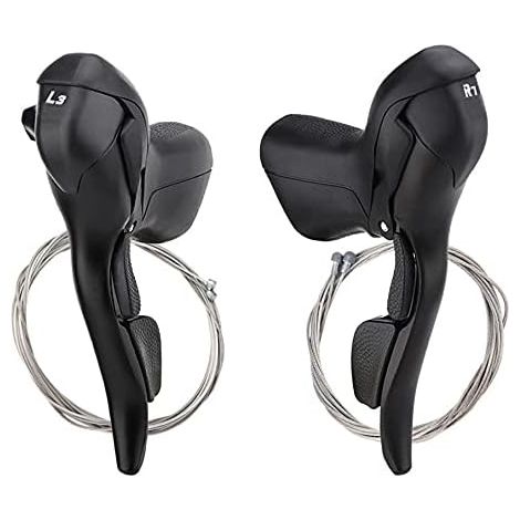 1 par de palancas de cambio para bicicleta, 2 x 7/8/9/10 velocidades, palanca de cambio de doble control para frenos de manillar, bicicleta de montaña para ciclismo. (1/5)