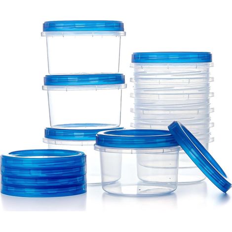 Mini récipients alimentaires lot de 6 60 ml avec couvercles pour sauces vinaigrettes condiments et conservation des aliments (1/5)
