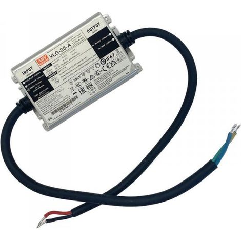 MW MEAN WELL XLG-25-A Led Driver Corrente Costante 700mA 22-54V 25W IP67 Input 220V e 110V