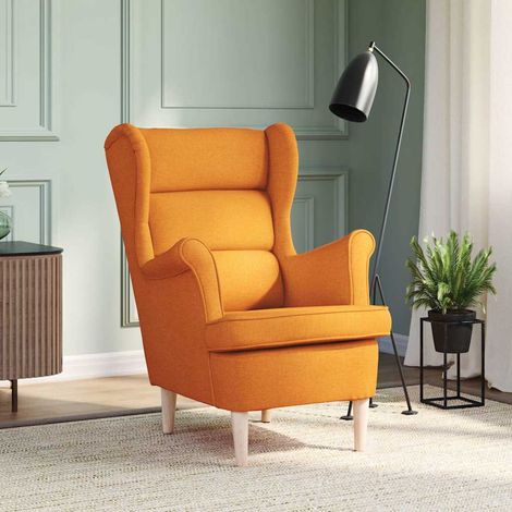 vidaXL Fauteuil jaune foncé 74x84x100 cm tissu (1/5)