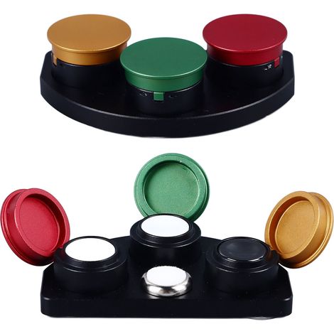 Support de graisseur pour horloger, en métal et céramique, à 3 trous, en forme d'éventail, pour la réparation de montres (1/5)