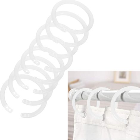 100 Pièces Anneau Rideau Douche, Anneaux Rideaux (1/5)