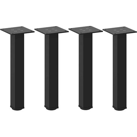 Coffee Table Legs 4 pcs Black 30-32 cm Steel vidaXL