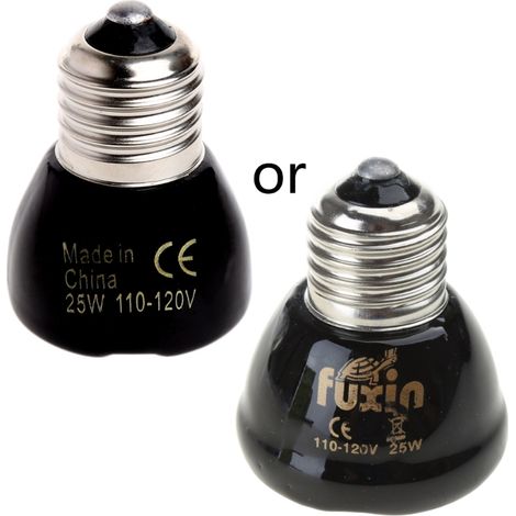 Lampe chauffante miniature pour reptiles, ampoule incandescente, émetteur de chaleur infrarouge en céramique, sans lumière, pour poulailler, lézards, agneaux et serpents, 25 W/50 W/75 W/100 W (1/5)