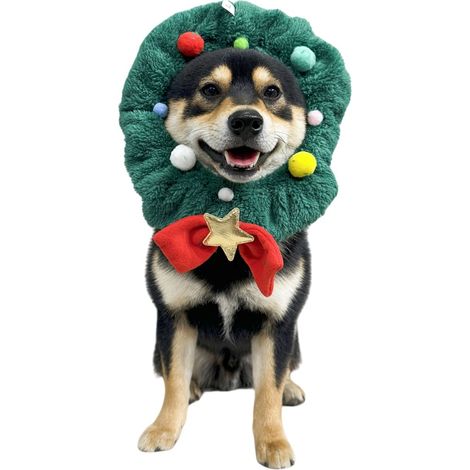 Decorazioni natalizie - Bavaglini/borse per cani e gatti - Sciarpe/fasce per capelli - Abbigliamento, accessori e gioielli - Sciarpa natalizia per cani con fiocco (L)