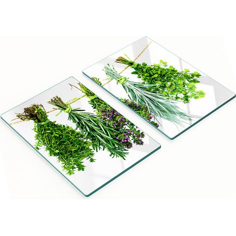 Taglieri da cucina decorativi in vetro con cordino per erbe aromatiche, 2x40x52 cm (1/5)